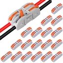 Conectores de cabo de fio de alavanca Bellox 18 Pcs, 2 em 2 Terminais de linha interna de splice elétrico, 24-12 AWG Tipo de pressão de splice rápida Condutor de junta de fio compacto para casa, uso elétrico