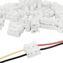 ROBOWAY 25Pcs Conectores de cabo CH2 2 pinos Tipo de impulso elétrico Resistente ao choque Conector de fio Quick Splice Lock Terminal 220V 10A, Conector de fio, Conectores de pinça elétrica, (Pacote de 25)