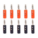 Eletrônicos Especiarias 4mm Banana Connector Plug (5 Par) □ Parafuso tipo preto e vermelho Banana Jack para alto-falante e uso de áudio