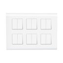 Wipro Northwest (Nowa) Combo de placa 12M + 6A Switch x12t, branco (Kit 15)