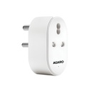 AGARO Regency 16A Wi-Fi Smart Plug with Energy Monitoring & App Control, Compatível com Alexa & Assistant, Voice Control for Geyser, AC & Other Heavy Appliances, Timer & Scheduling, White