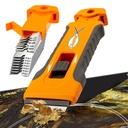 Ferramenta de raspador de lâmina de Razor com 15pcs Lâminas extras, limpador de raspador de Razor para vidro, raspador de topo de vidro para porta do forno, raspador de fogão, pintura de limpeza de raspador de vidro de vidro