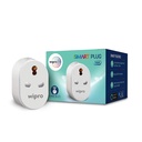 Wipro 16A Wi-Fi Smart Plug com Monitoramento de Energia- Adequado para grandes aparelhos como Geysers, Fornos de Microondas, Ar Condicionado (Trabalha com Alexa e Assistente)- Branco