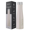 Garrafa de água de aço inoxidável de 900ml durable, Leak-Proof, fácil aderência, livre de borracha, fácil de limpar, garrafa livre de cheiro com tampa segura para a escola, viagem, ginástica e trabalho (LLBT03AB, Almond Birch)
