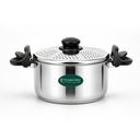 O aço inoxidável do Vale do Indo 2,5ltr Strainer Pot / Rice Pot para macarrão, massas, milho, SOYA, vegetais e arroz . Indução & gás amigável           .