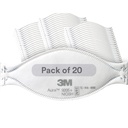 3M Aura Particulate Respirator 9205+, N95, Individualmente Envolto, 3 Painel Flat Fold Design Permite movimentos faciais