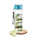 Treo Por Milton Hector garrafa de vidro 1000 ml I Leak prova I Premium vidro I alimento grau-Bpa Material grátis I prova de odor I fácil de transportar correia I perfeito para casa, escritório, azul