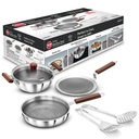Hawkins 6-Piece Triply with Shield Antstick Gift Set - Indução e Gás Compatível com Colher de Metal Compatível com Geladeira Long-Lasting (SNSGP1)