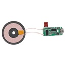 Electrobot 5W 10W 15W Fast Wireless Charger Module with Micro Type-C Port PCBA Circuit Board with Coil DIY Wireless Charging Transmitter for Mobile Phone Projects and Custom Builds, Green