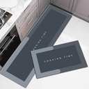 VERVENIX 2 Pcs Kitchen Mats Set – Memória impermeável espuma anti-fatiga tapete antiderrapante tapete para cozinha, pia, lavanderia & Home Office – 120x40 cm + 40x60 cm (Cooking Time Design)