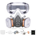 Máscara respiratória reutilizável AirGearPro G-500 com filtros de vapor e poeira A1P2