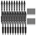 Canetas de Gel preto de arte shuttle, 48 Pack (20 canetas com 28 refils) Retrátil ponto médio Rollerball Gel tinta canetas Suave escrita com aperto confortável para o escritório escola Home Work