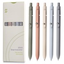 canetas de gel UIXJODO, 5 Pcs 0,5mm canetas de tinta preta ponto fino canetas de escrita suave, canetas de alta qualidade série para tirar notas de jornal, bonito Office School Suprimentos presentes para mulheres homens (Morandi)