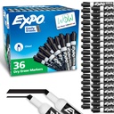 EXPO Dry Apagar marcadores, tinta baixa Odor, preto, chisel ponta, 36 contagem - facilmente Erases, Ideal para sala de aula, casa, escritório, de volta à escola, suprimentos de professores