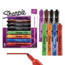 Sharpie Flip Chart Markers, Ponta de bala, Cores variadas, Baixo Odor, Livre de Squeak, 8 Contagem - Apresentação do Escritório, Voltar à Escola, Suprimentos de Professores