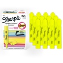 Sharpie Tank Highlighters, Chisel Tip, Amarelo fluorescente, 12 Contagem