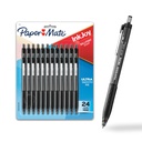 Papel Mate tintaJoy 300RT canetas esferográficas retráteis, ponto médio (1,0mm), preto, 24 contagem