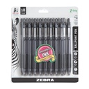 Zebra caneta Z-Grip caneta esferográfica retrátil, tinta preta, 1,0mm, 18-Pack