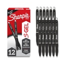Sharpie S-Gel canetas, ponto médio (0,5mm), tinta preta, 12 contagem - escrita, Jornalização, Desenho, Colorir, Note-Taking, Faculdade Suprimentos