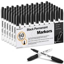 Marcadores permanentes Keebor Bulk, 60 Pack, Quick Drying & Fade Resistant