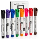 Marcadores de Apagar a Seco de Quarteto, Marcadores de Placa Branca de Vidro, Ponta de Bala, Cores Variadas, 8 Pacotes (Q120000GBA)