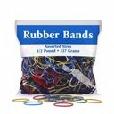 Bandas de borracha BAZIC Ssorted, 227g/0,5 lbs, Multicolor
