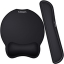 Gimars Upgrade Ampliar Fibre Superfine suave Gel Ergonomic Mouse Pad Suporte e descanso do punho do teclado para computador, laptop, Mac, jogos e escritório, durável, confortável e alívio da dor