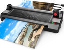 Máquina de laminador para A3/A4/A6, YE381 13inch Máquina de laminação térmica e fria para Home Office Escola Professor Uso com 50 Pouches, Trimmer de papel e Canto Rounder