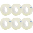 OWLKELA 6 Rolos Refils de fita transparente, Clear, 0.7" x 1000"
