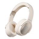pTron Studio Pro w/ 65Hrs Playtime, Wireless Over Ear Headphones com HD Mic, Dual Device Pairing, TruTalk AI- ENC Chamadas, Jogo de Baixa Latência & Música, Drivers 40mm, BT5.4, Tipo C Carregamento Rápido (Cream)