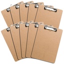 Tamanho da carta Clipboards com baixo perfil Clip (Set of 10) - Wood Clipboards Bulk 10 Pack, Heavy Duty Clipboard, Back to School Professor sala de aula suprimentos, suprimentos escolares para estudantes universitários