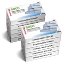 Staples padrão do Officemate - pontas do ponto do cinzel, 10 caixas de 5.000 Staples, comprimento da perna 1/4-Inch, compatibilidade universal, suprimentos do escritório e suprimentos da escola para o jejum diário do papel