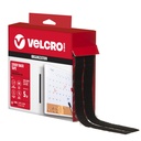 VELCRO marca pegajoso gancho traseiro e amarradores de laço, 30 Ft Fita Roll, Preto