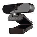 Zebronics FHD USB Webcam, 30FPS, 2P2G Lens, sensor CMOS 2.0MP, equilíbrio automático branco, auto-exposição, obturador de privacidade, microfone embutido, para equipes, FaceTime, PC / Laptop (Live Pro)