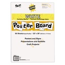 Pacon Super Value Poster Board, não revestido, 22" x 28", Branco, 50 Folhas