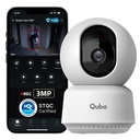 Qubo Smart Cam 360° 3MP Não é necessário nenhum cartão SD, os registros diretamente na nuvem Edição 2026 - por Hero Group Certificado STQC Detecção de Pessoa I.A. Detecção de Pessoa I.A.