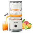 Electric Citrus Juicer Machines, Rechargeable Lemon Juicer Squeezer with USB Cable & Cleaning Brush, Portable Juicer for Fresh Orange, Lime, Grapefruit, Easy to Clean, White