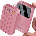 Lifelong Electronics 20000mAh 22,5W Fast Charging Power Bank 4 cabos anexados – Tipo A + Tipo B + Tipo C + Relâmpago para dispositivos novos e antigos .4 portas disponíveis também .