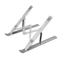 Zebronics NS2000 Plus Laptop Stand, Suporta até 17 Laptops de Inch, Capacidade de carga de 5kg, Altura ajustável de 7 níveis, Projeto dobrável ergonómico, Pads de Silicone Anti-Slip (Prata)
