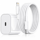 20W SuperFast Adapter Charger & Cable (Apple-MFi Certified) Compatível com iPhone 14/14Plus/14Pro/14Promax 13/13Pro/13Promax 12/12Pro/12/11/X/Xr Series (White)