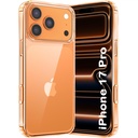 TheGiftKart Ultra-Hybrid Crystal Clear Back Case Cover para iPhone 17 Pro □ Projeto à prova de choque □ Capa traseira dura para iPhone 17 Pro (PC & TPU, Transparente)
