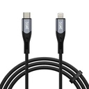 boAt Tipo C para cabo de iluminação para carga rápida de 27W, 480 Mbps Transferência de dados , 1,2 m (3,9 pés) Comprimento perfeito do cabo , Premium Nylon Braiding , durável e emaranhado , com gravata de silicone (Carbon Black)