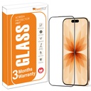 Protetor de tela de vidro temperado com campo militar OpenTech® compatível para iPhone 17 com cobertura de borda a borda - Kit de instalação gratuito de caso amigável, anti-escratch e bolha (6.3 polegadas)