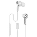 Zebronics tipo C fones de ouvido com fio, MIC in-Line, Baixo profundo, cabo de 1,2m, 10mm Neodímio Driver, Peso Leve, In-Ear Design, Compatível com Mobile, Tablet, Laptop (Bro C, Branco)
