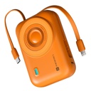 Portronics Power Shutter 20000mAh 15W Magnetic Wireless Fast Charging Powerbank com cabo tipo C & 8 Pin na construção, saída de PD tipo C 22,5W, porta bidirecional tipo C, display LED (laranja)