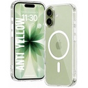 DIZORO Cristal transparente magnético compatível com iPhone 17 Case com Anti-amarelo Anti-Scratch Shockproof Transparent Cover