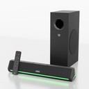 GOVO GOSURROUND 600 Barra de som 90W .2.1 Canal Home Teatro , baixo profundo a partir de 4” Subwoofer , BT v5.3, HDMI, AUX, USB Conectividade , 5 Modos EQ