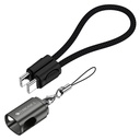 Zebronics Wattz 60CC4 Tipo C para Tipo C Cabo Travado, PD 60W, até 480Mbps Data Sync, 20 cm, Durable, Charge & Sync, Carregamento Rápido, Compacto com Caixa de Chaveiro, Para laptops, Tablets, Celulares (Preto)