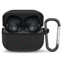 Capa de caixa protetora de som compatível com OnePlus Nord Buds 3r TWS Earbuds Soft Silicone Shock Absorbing Full Body Protection Visible LED Indicador Anti Pó Port Plug Secure Precision Fit (Black)