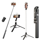 Kratos K9 selfie Stick Tripod com luz, 67 polegadas /170CM Tripé reforçado para celular, multi-funcionais Bluetooth Long Selfie Stick para viagem, Vlogging, compatível com iPhone e todos os smartphones